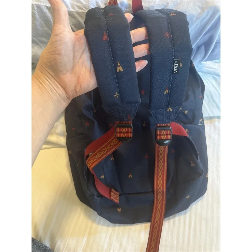 Vans Old Skool II Backpack in a True Native pattern Teepee Dark Blue EUC